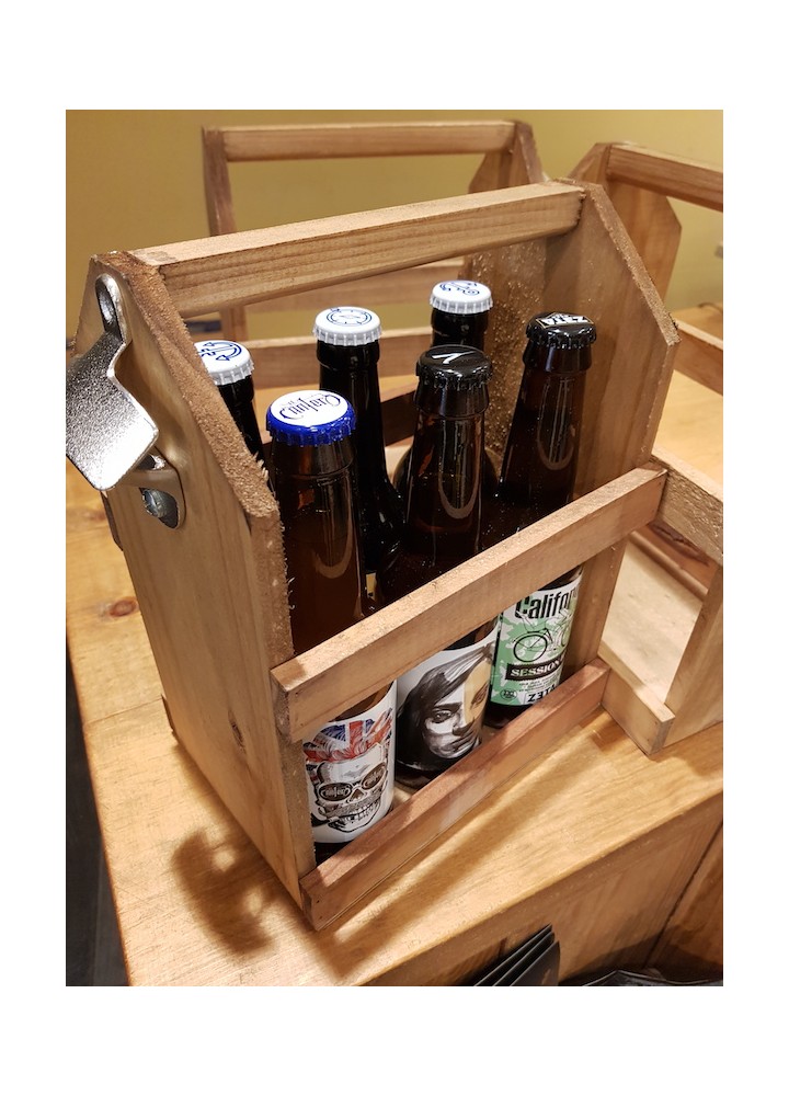 Minimizar Avenida carga Caja de madera para regalar cerveza. Caja para pack de cerveza regalo.